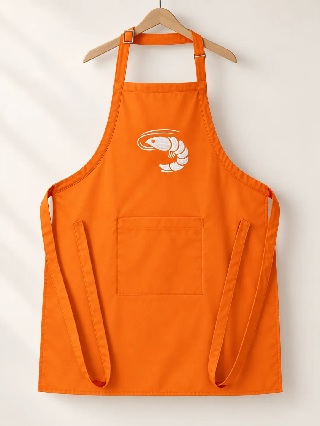 Shrimpy orange apron